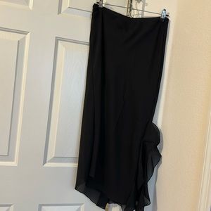 Black ruffle side slit skirt Charlotte Russe size L